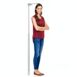 Height Measuring Rod tonchean Aluminum Stadiometer Dual Scale Mount-0