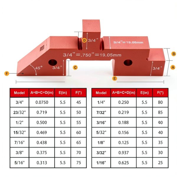 Setup Blocks Height Gauge Miucoguier 14‑Piece Aluminum Bars with Case-1