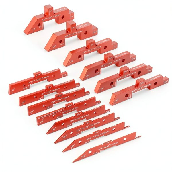 Setup Blocks Height Gauge Miucoguier 14‑Piece Aluminum Bars with Case-6