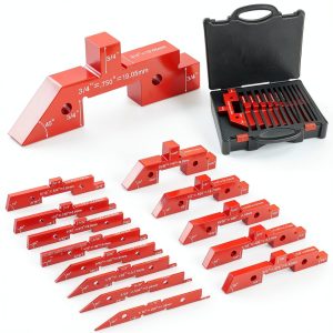 Setup Blocks Height Gauge Miucoguier 14‑Piece Aluminum Bars with Case-0